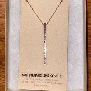 Rose gold brass necklace